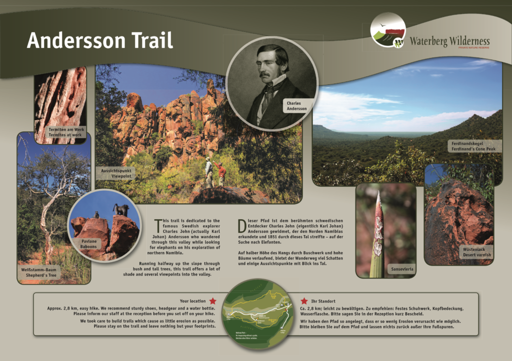 Andersson trail - info board
